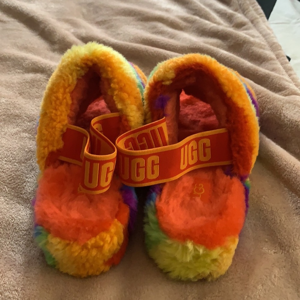 UGG Pride Fluff Yeah Faux Fur Slingback Sandal - Picture 3 of 7